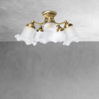 Projecteur de plafond 5 flammes E14 en bronze clair...