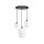 Suspension noir blanc 3 flammes E27 Ø 47,5 cm ADRIAN