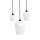 Suspension noir blanc 3 flammes E27 Ø 47,5 cm ADRIAN