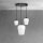 Suspension noir blanc 3 flammes E27 Ø 47,5 cm ADRIAN