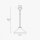 Lampe de plafond laiton verre E27 D : 29 cm réglable en hauteur
