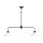 Plafonnier 2 flammes laiton verre H : max. 89,5 cm E27
