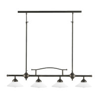 Plafonnier laiton verre E27 L : 95 cm réglable en...