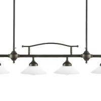 Plafonnier laiton verre E27 L : 95 cm réglable en...