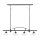 Plafonnier laiton verre E27 L : 95 cm réglable en hauteur