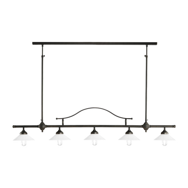 Plafonnier ajustable laiton verre E27 L : 140 cm grand