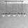 Plafonnier ajustable laiton verre E27 L : 140 cm grand
