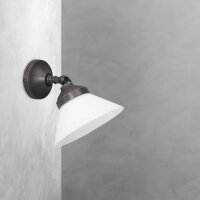 Spot Lampe murale réglable laiton verre en bronze...