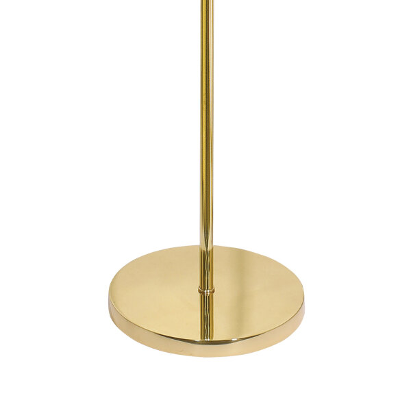 Lampadaire laiton tissu bleu 3-flamme 153,5 cm petit