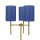 Lampadaire laiton tissu bleu 3-flamme 153,5 cm petit
