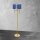 Lampadaire laiton tissu bleu 3-flamme 153,5 cm petit