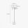 Lampadaire laiton tissu bleu 3-flamme 153,5 cm petit