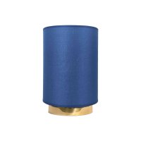 Lampe de table Abat-jour tissu H : 24 cm Bleu laiton...