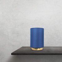 Lampe de table Abat-jour tissu H : 24 cm Bleu laiton...
