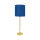 Lampe de table 58,5 cm Ø 20 cm Tissu laiton bleu