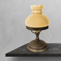 Lampe de table verre laiton 23,5 cm en bronze...