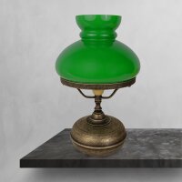 Lampe de table verre laiton H : 36,5 cm E27 en bronze...