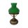 Lampe de table verre laiton 24,5 cm en bronze vert antique