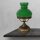 Lampe de table verre laiton 24,5 cm en bronze vert antique