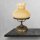 Lampe de table verre laiton H : 36,5 cm E27 en bronze crème antique