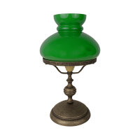 Lampe de table 39 cm Art Nouveau verre laiton en bronze...