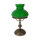 Lampe de table 39 cm Art Nouveau verre laiton en bronze vert antique