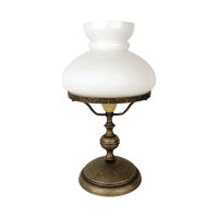 Lampe de table Art Nouveau 39 cm verre laiton en bronze...