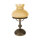 Lampe de table laiton verre 39 cm en bronze antique crème E14