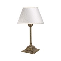 Lampe de table E14 laiton tissu 29 cm en bronze antique...