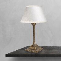 Lampe de table E14 laiton tissu 29 cm en bronze antique...