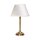Lampe de table tissu laiton 32,5 cm en bronze blanc E14