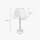 Lampe de table tissu laiton 32,5 cm en bronze blanc E14
