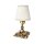 Lampe de table en bronze clair blanc E14 20,5 cm laiton tissu