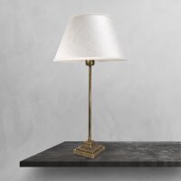 Lampe de table laiton tissu 56 cm en bronze antique blanc...