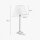 Lampe de table laiton tissu 56 cm en bronze antique blanc E27