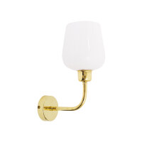 Applique salle de bain H : 28,5 cm laiton verre E27 TALIS