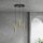 Suspension 3 flammes E27 laiton fer en noir bronze