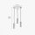 Suspension 3 flammes E27 laiton fer en noir bronze