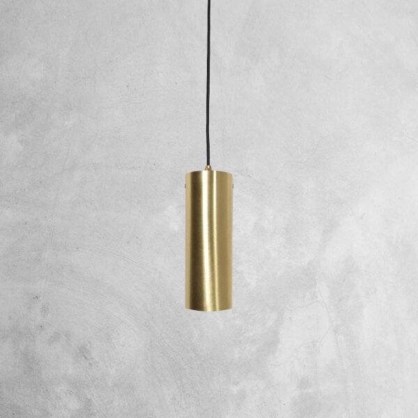 Suspension Cylindre Ø 8,5 cm laiton massif E27