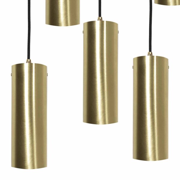 Suspension laiton L : 80 cm en bronze clair 6x E27 massif