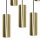 Suspension laiton L : 80 cm en bronze clair 6x E27 massif