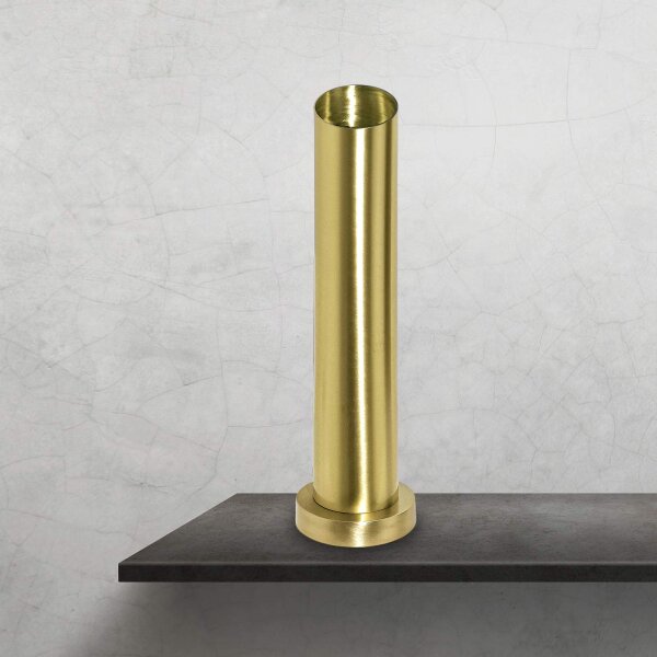 Lampe de table laiton H : 43 cm Ø 8,5 cm étroit massif E27