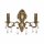 Applique murale laiton cristal L : 39 cm en bronze clair 2x E14