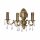 Applique murale en bronze clair 3-flamme E14 laiton art nouveau