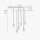 Suspension laiton massif L : 80 cm en bronze clair 6x E27