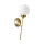 Applique murale laiton verre E14 en bronze clair brillant blanc