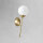 Applique murale laiton verre E14 en bronze clair brillant blanc