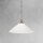 Lampe à suspendre céramique laiton Ø 40,5 cm blanc bronze antique E27