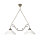 Suspension à 2 flammes L : 83,5 cm Céramique laiton E27