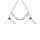 Suspension à 2 flammes L : 83,5 cm Céramique laiton E27